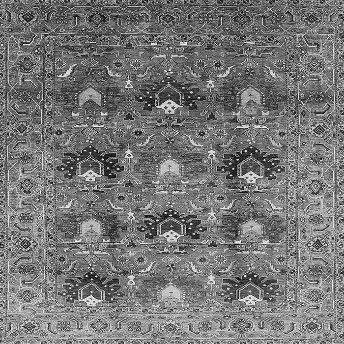 Square Oriental Gray Industrial Rug, urb1146gry