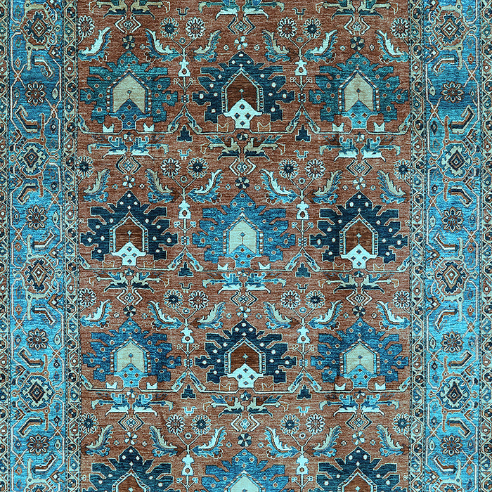 Oriental Light Blue Industrial Rug, urb1146lblu