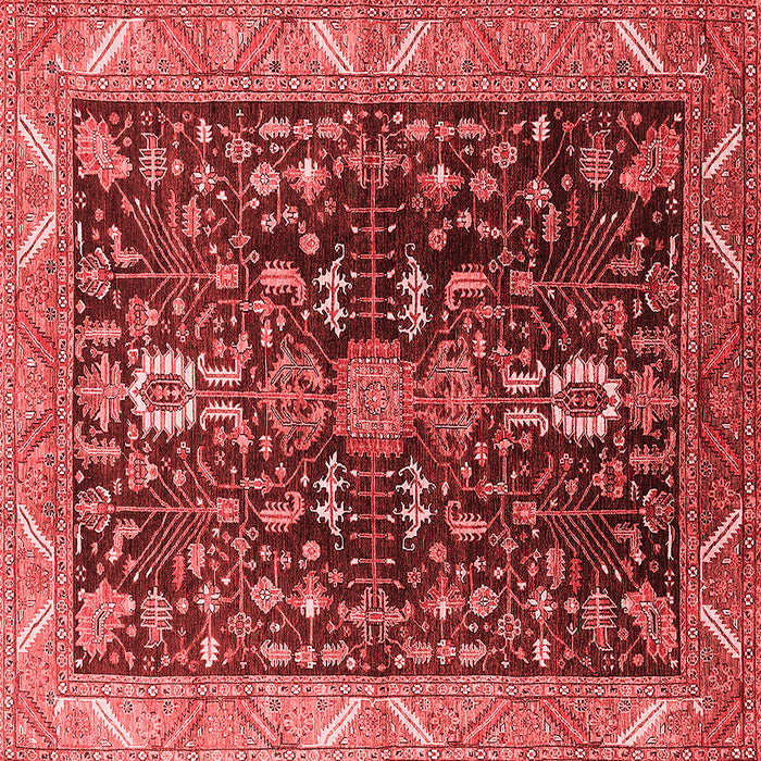 Machine Washable Oriental Red Industrial Rug, wshurb1147red