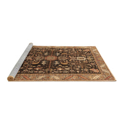 Sideview of Machine Washable Oriental Brown Industrial Rug, wshurb1147brn