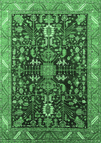 Oriental Emerald Green Industrial Rug, urb1147emgrn