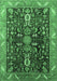 Oriental Emerald Green Industrial Rug, urb1147emgrn