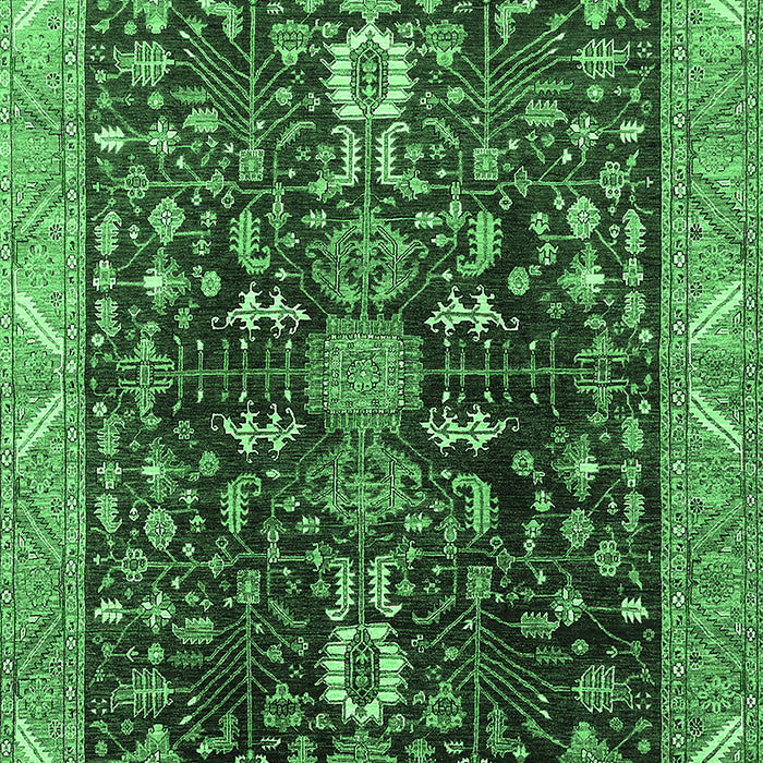 Oriental Emerald Green Industrial Rug, urb1147emgrn