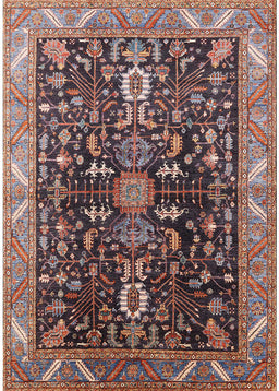 Mid-Century Modern Khaki Rose Pink Oriental Rug, urb1147