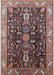 Mid-Century Modern Khaki Rose Pink Oriental Rug, urb1147