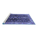 Sideview of Machine Washable Oriental Blue Industrial Rug, wshurb1147blu