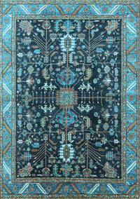 Oriental Light Blue Industrial Rug, urb1147lblu