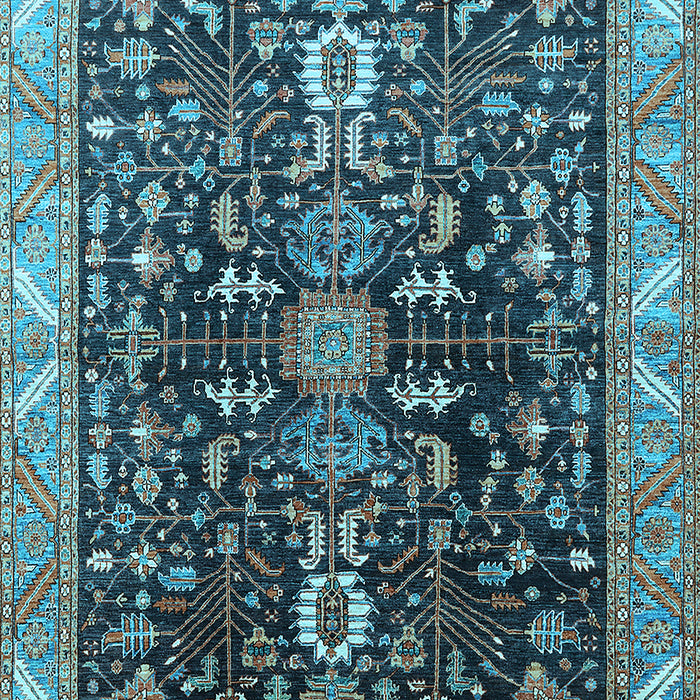 Oriental Light Blue Industrial Rug, urb1147lblu