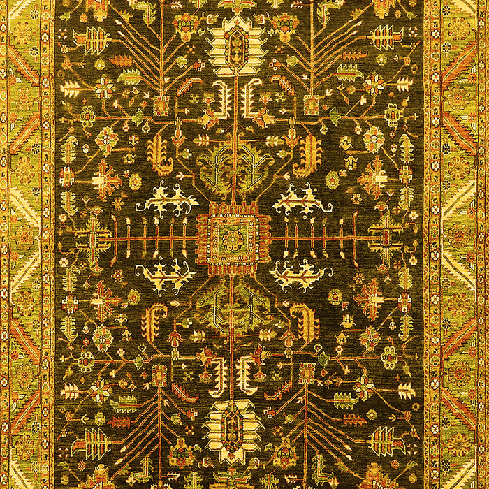 Oriental Yellow Industrial Rug, urb1147yw