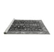 Sideview of Machine Washable Oriental Gray Industrial Rug, wshurb1147gry