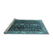 Sideview of Machine Washable Oriental Light Blue Industrial Rug, wshurb1147lblu