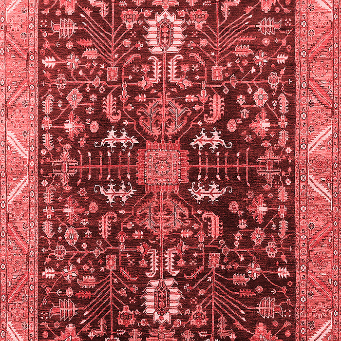 Machine Washable Oriental Red Industrial Rug, wshurb1147red