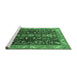 Sideview of Machine Washable Oriental Emerald Green Industrial Area Rugs, wshurb1147emgrn