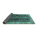 Sideview of Oriental Turquoise Industrial Rug, urb1147turq