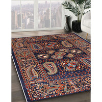 Mid-Century Modern Rose Purple Oriental Rug, urb1148