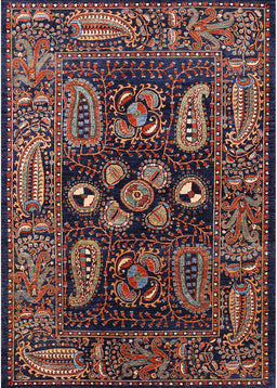 Mid-Century Modern Rose Purple Oriental Rug, urb1148