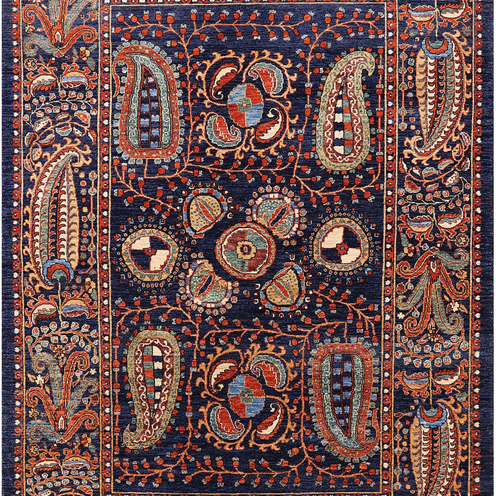 Mid-Century Modern Rose Purple Oriental Rug, urb1148