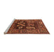 Sideview of Machine Washable Oriental Orange Industrial Area Rugs, wshurb1148org