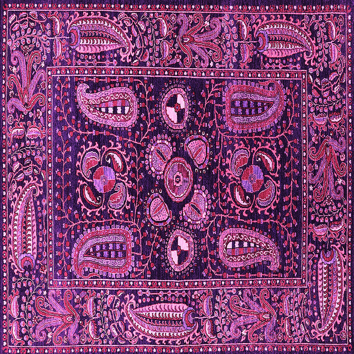 Square Oriental Pink Industrial Rug, urb1148pnk