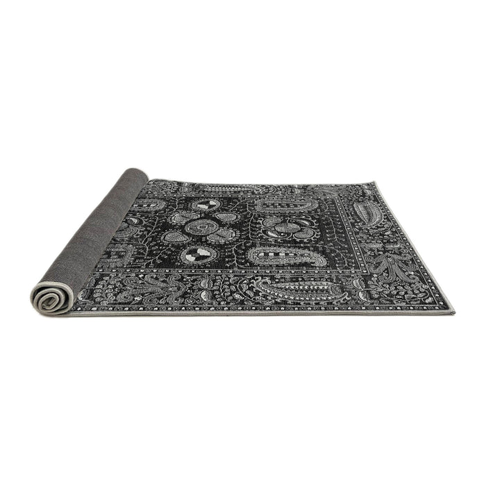 Sideview of Oriental Gray Industrial Rug, urb1148gry