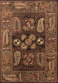 Oriental Brown Industrial Rug, urb1148brn