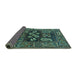 Sideview of Oriental Turquoise Industrial Rug, urb1148turq