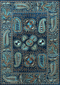 Oriental Light Blue Industrial Rug, urb1148lblu