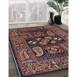 Machine Washable Industrial Modern Rose Dust Purple Rug in a Family Room, wshurb1148