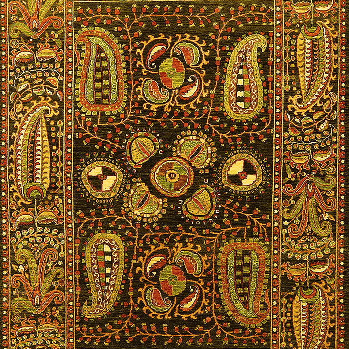 Oriental Yellow Industrial Rug, urb1148yw