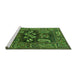 Sideview of Machine Washable Oriental Green Industrial Area Rugs, wshurb1148grn