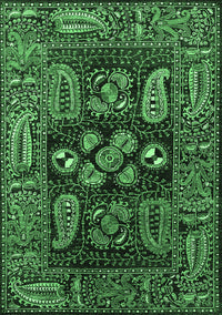 Oriental Emerald Green Industrial Rug, urb1148emgrn