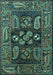 Oriental Turquoise Industrial Rug, urb1148turq