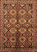 Machine Washable Oriental Brown Industrial Rug, wshurb1149brn