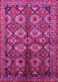 Machine Washable Oriental Pink Industrial Rug, wshurb1149pnk