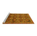 Sideview of Machine Washable Oriental Yellow Industrial Rug, wshurb1149yw