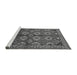 Sideview of Machine Washable Oriental Gray Industrial Rug, wshurb1149gry