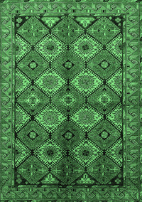 Oriental Emerald Green Industrial Rug, urb1149emgrn