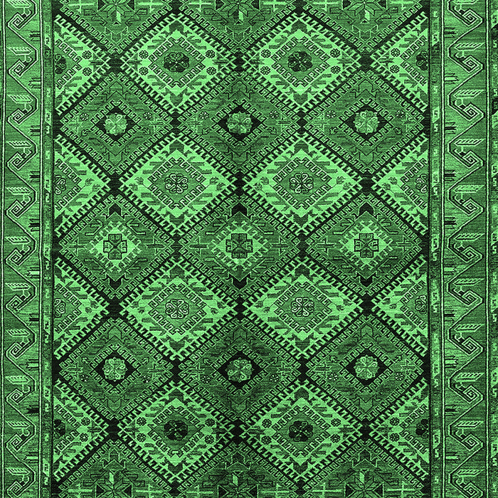 Oriental Emerald Green Industrial Rug, urb1149emgrn