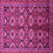 Square Oriental Pink Industrial Rug, urb1149pnk