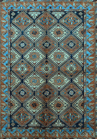 Oriental Light Blue Industrial Rug, urb1149lblu