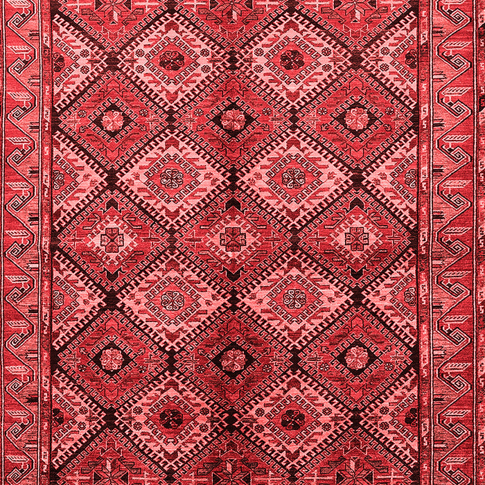 Machine Washable Oriental Red Industrial Rug, wshurb1149red