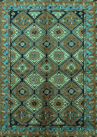 Oriental Turquoise Industrial Rug, urb1149turq