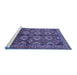 Sideview of Machine Washable Oriental Blue Industrial Rug, wshurb1149blu