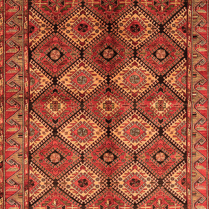 Machine Washable Oriental Orange Industrial Area Rugs, wshurb1149org