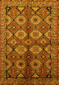 Oriental Yellow Industrial Rug, urb1149yw