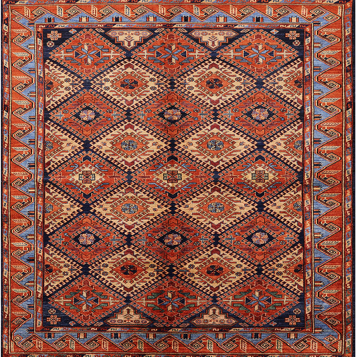 Square Machine Washable Industrial Modern Cranberry Red Rug, wshurb1149