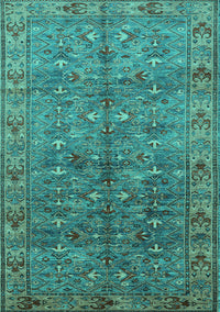 Oriental Turquoise Industrial Rug, urb1150turq