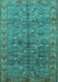 Oriental Turquoise Industrial Rug, urb1150turq