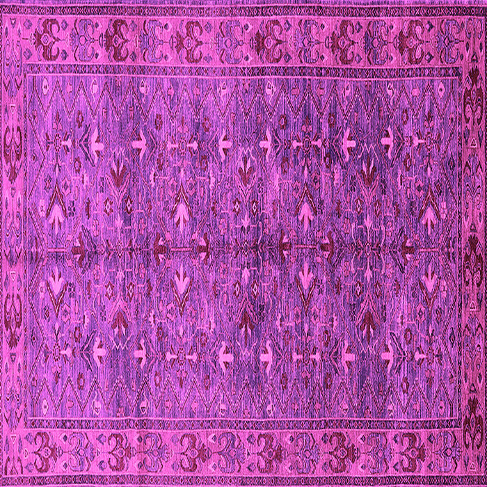 Square Machine Washable Oriental Pink Industrial Rug, wshurb1150pnk
