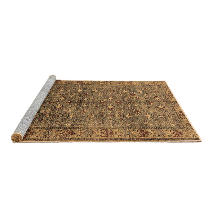 Sideview of Machine Washable Oriental Brown Industrial Rug, wshurb1150brn